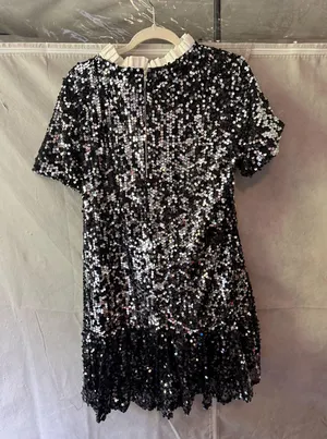 NWT melloday sequin drop waist removable collar dress thumbnail 2
