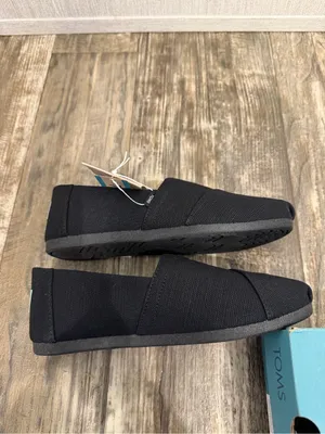 Toms Black Slip-On Canvas Shoes Size 5.5 Wide thumbnail 12