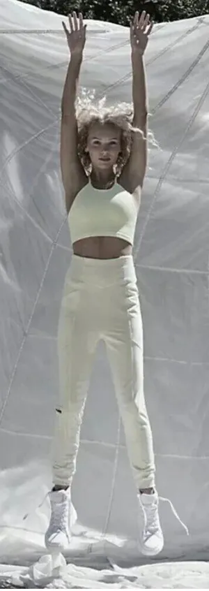 Free People Movement Windy River Legging / Jogger Reflective Ivory White M C1 thumbnail 1