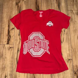 Ohio State Red V-Neck T-Shirt 91 thumbnail 1