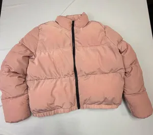 H&M Divided Pink Cropped Puffer Jacket thumbnail 1