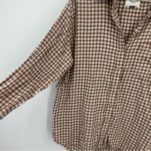 American Eagle Outfitters Brown Button Up Flannel Size Medium Rodeo Boho thumbnail 5