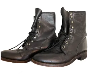 Justin Boots Vintage Leather Lace-up Ropers Black‎ thumbnail 1