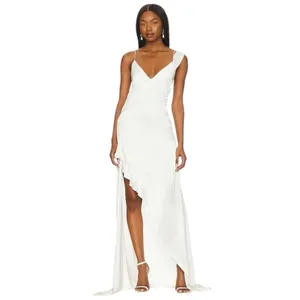 For Love & Lemons White Satin James Maxi Dress Women’s US S thumbnail 9