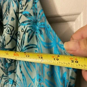 Sleeveless‎ Tank Teal Black Olive Green Floral Dress XL *NWT* thumbnail 5