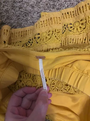 Free People Eyelet Top Yellow Medium Sleeveless Underwire Festival Boho Cotton thumbnail 3