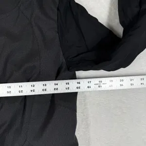 Lululemon Mixed Media Bomber Jacket Black Gray Full Zip Athleisure Womens est 6‎ thumbnail 2