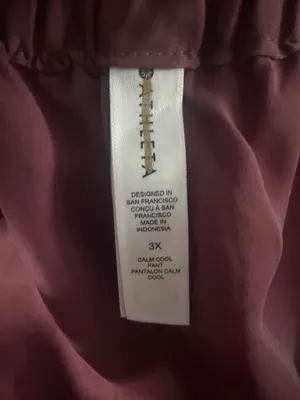 Athleta Calm Cool Pant Satin Silky Soft High Rise Wide Leg Pink Pants Size 3X. thumbnail 4