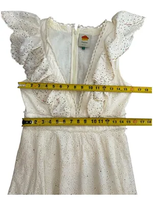 Farm Rio Cotton Beaded Eyelet Mini Dress Size small thumbnail 16