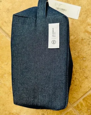 AG Adriano Goldschmied NWT Los Angeles Denim Toiletry Cosmetic Makeup Bag thumbnail 1