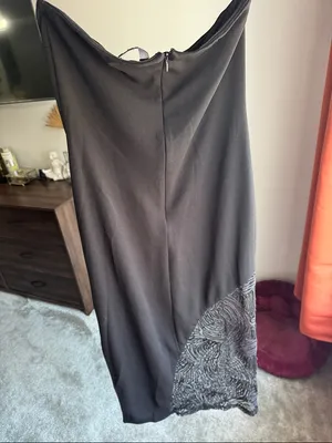 Lulus Rhosyn Black Crepe Embroidered Strapless Midi Dress thumbnail 6