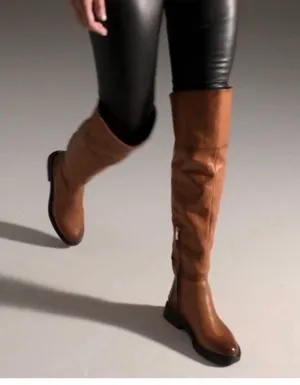 Franco Sarto Battina Hand Finished Leather Boots | Size 6 | Western Riding OTK thumbnail 2