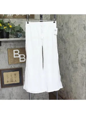 NWT J. Valdi Womens Cancun Wide-Leg Swim Cover Up Pants J23765 White S thumbnail 3