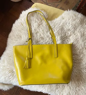 Kate Spade Emilia Large Tote Yellow chartreuse carryall travel tote leather thumbnail 1