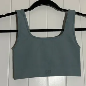 SET ACTIVE | SculptFlex Box Cut Sports Bra Rain Blue | Women's S‎ thumbnail 2