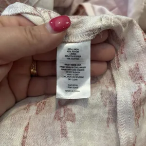 House of Harlow Linen Blend Midi‎ Dress Strap Tie Boho Beachy Resort Medium thumbnail 7