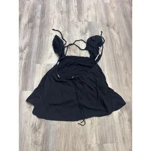 Free People Endless Summer Marina Tie Back Cotton Babydoll Dress Black Size XS thumbnail 9