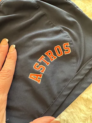 Nike Navy and Orange Houston Astros Women’s Athletic Shorts- Size XL thumbnail 4