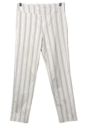 Krazy Larry Striped Stretch Pants Women's Size 10‎ Straight Leg USA thumbnail 1