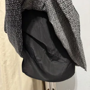 Ladakh Black White Geometric Print Fit Flare Zip Dress Women Size 4‎ Cutout thumbnail 7