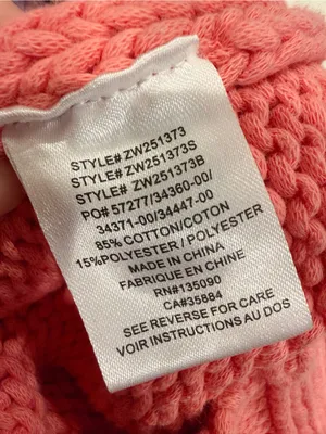 Z SUPPLY Vida Sweater Sunset Pink V-neck Cropped size Medium thumbnail 5