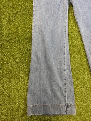 Molly Bracken High Waist Trouser Jean Straight Leg Wide Cuff Medium Wash 31x30 thumbnail 2