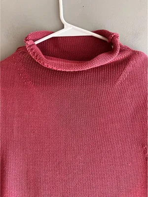 Doncaster Luxury Pink Sleeveless Moc Neck Sweater Vest Knit Too M thumbnail 3