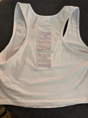 PRO White Miami Heat Crop Tank Top thumbnail 2