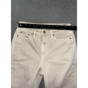 American Eagle Jeans Women‎ 4 Mom Straight Leg Cream Minimalist Academia Neutral thumbnail 3