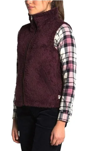 THE NORTHFACE Women’s Plum Furry Fleece Zip Front Vest Medium thumbnail 1
