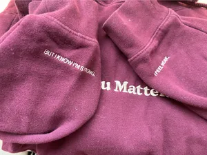 You Matter Hoodie Purple Size L thumbnail 2