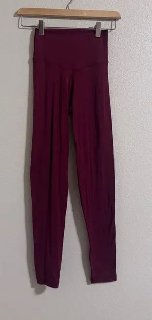 aerie Burgundy leggings thumbnail 1