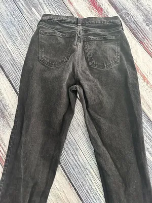 Abercrombie & Fitch The 90’s Straight Mid Rise in Washed Black thumbnail 4