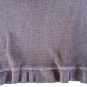 NWT Free People Long Sleeve Waffle Knit Ruffled Crop Top Size Small thumbnail 4
