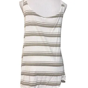 Urban Renewal Striped Tank Top with Lace Front; One Size; best fit Medium Large thumbnail 2