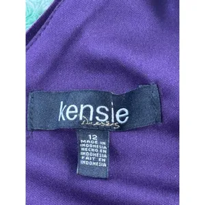 Kensie Purple Velvet Cowl Neck Ruched Sheath Dress Size‎ 12 thumbnail 8
