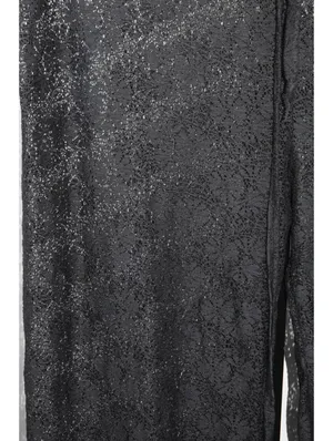 Unbranded Sheer Lace Wide Leg Pants, Black Floral, One Size (up to 44" waist) thumbnail 4