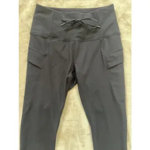 Spyder Active Women's Small Black‎ High Rise Drawstring Pocket Leggings thumbnail 3