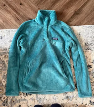 Patagonia Light Teal Sherpa Fleece Pullover thumbnail 1