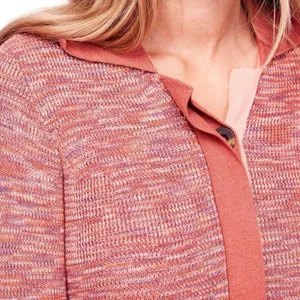 NWT Free People Making Memories Cropped Henley Sweater Size Medium Terra Cotta thumbnail 8