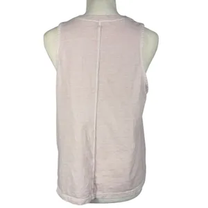 Double Zero Tank Top Womens Medium Blush Pink Slub Knit Flowy Sleeveless thumbnail 5