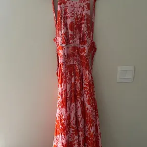 Anthropologie NWT Abel The Label ATL Rumi Candy Florals‎ Maxi Dress Halter Pink Orange S thumbnail 12
