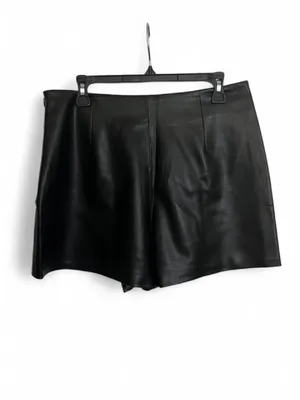 ZARA Black Faux Leather Mini Skirt thumbnail 3