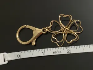 Wire Clover Bag Charm Gold Tone New thumbnail 3