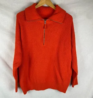 Aerie CozyUp Waffle Quarter Zip Sweater Starburst M thumbnail 1
