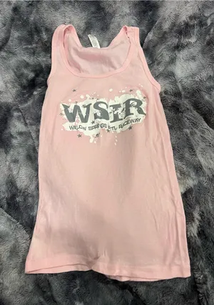 Bella Canvas Light Pink Graphic Tank Top with WSTR Print thumbnail 1