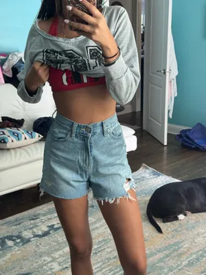Bdg high waisted jean shorts thumbnail 4