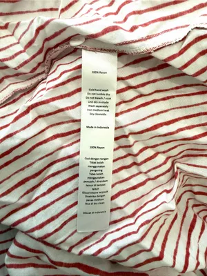 Paulina Katarina Red Striped Wrap Midi Summer Dress Size Large thumbnail 9