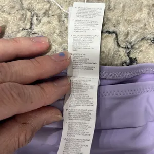 NEW CUPSHE Lace-Up Top & High-Waist Bottoms 2-Pc Bikini, Lavender, Size Small thumbnail 11