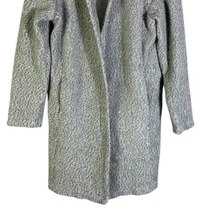 A‎ NEW DAY Textured Knit Open Front Long Sleeve Coatigan Jacket Womens M Gray thumbnail 4